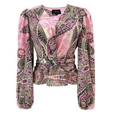 Liberté - Tiki Ls Twist Blouse - Pink Scarf